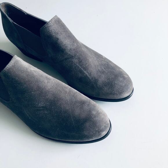 Paul Green Women's 5.5 'Faith' Ankle Bootie Gray Suede Low Slip On Loafer - Picture 6 of 8